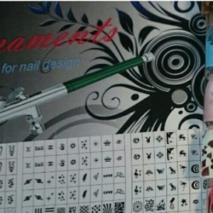 Stencils-stickers voor nail-art ornamenten