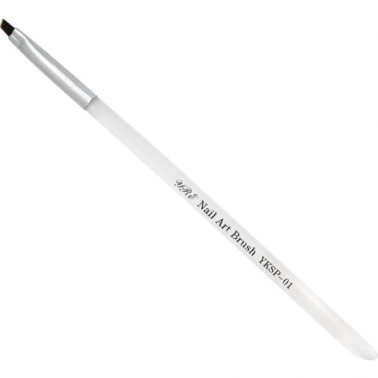 Angled brush YKSP-01 for gel with a transparent handle, KOD-K02900-19165-China-Brushes, saws, bafs