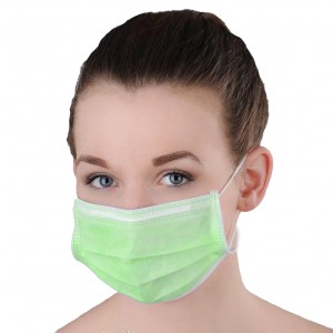  Dreilagige unsterile Maske mit elastischem Band mit flexiblem Nasenclip Polix PRO&MED (50 Stück/Packung)