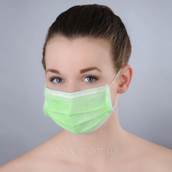 Three-layer non-sterile mask on an elastic band with a flexible nasal retainer Polix PRO MED (50 PCs / pack.), 33696, TM Polix PRO&MED,  Health and beauty. All for beauty salons,All for a manicure ,Supplies, buy with worldwide shipping