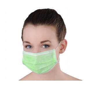  Dreilagige unsterile Maske mit elastischem Band mit flexiblem Nasenclip Polix PRO&MED (50 Stück/Packung)