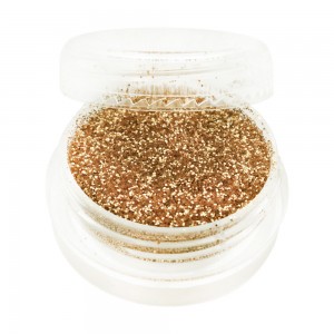  Glitter em uma jarra BRONZE Cheio até a borda conveniente para o contêiner principal Partículas embaladas na fábrica 1/128 polegada