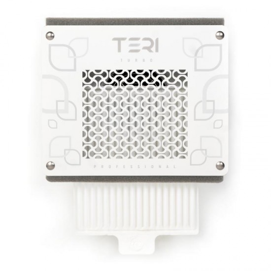Teri Turbo Professional Eingebauter Nagel-Staubsammler mit HEPA-Filter (weiß verziertes Edelstahlgewebe)-952734478-Teri-TERI Hauben-Staubsauger für die Maniküre #1