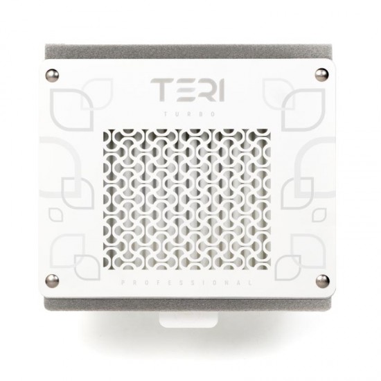 Teri Turbo Professional Eingebauter Nagel-Staubsammler mit HEPA-Filter (weiß verziertes Edelstahlgewebe)-952734478-Teri-TERI Hauben-Staubsauger für die Maniküre #1