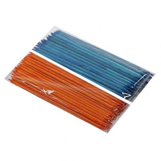Colored orange sticks 17.8cm 50pcs-59201-China-Tools for manicure