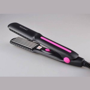 Flat iron 2118 KM corrugated, basal volume, perfect styling, without damaging the hair, ceramic coating, fast heating, for all hair types