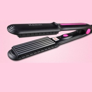 Flat iron 2118 KM corrugated, basal volume, perfect styling, without damaging the hair, ceramic coating, fast heating, for all hair types