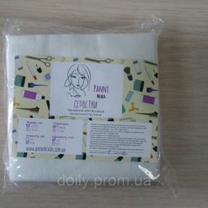 Napkins in a pack Panni Mlada® 10x10 cm (100 pcs / pack) from spunlace 40 g / m? Texture: smooth, mesh