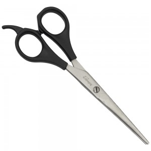  Hairdressing straight scissors with plastic handles 17.5 cm.