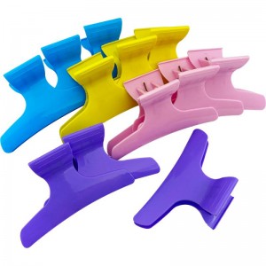 Hair clip crab large colored 12pcs