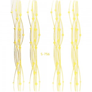  Cinta flexible para clavos de 0,4 mm de ancho. S-756 ORO