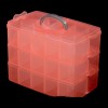 Plastic large box-transformer for 30 sections color random-PINK or PEACH. Size 31*18*24 see, KOD1000-KKB09, 18967, Containers,  Health and beauty. All for beauty salons,All for a manicure ,All for nails, buy with worldwide shipping