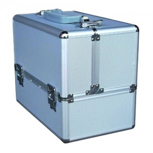 Koffer aluminium 338 zilver structuur