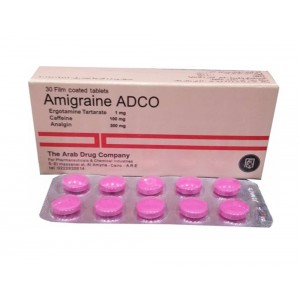 Amigrin Amigraine ADCO droga para enxaqueca e dor de cabeça severa 30 tabl Egito
