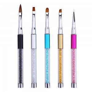Acrylic and Gel brush, Beveled, Inlaid, Nylon fiber, Rounded edges, Easy to clean, for lips, for nail design