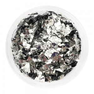 Mica in a jar SILVER. Full to the brim and convenient for the master container. Factory packaging