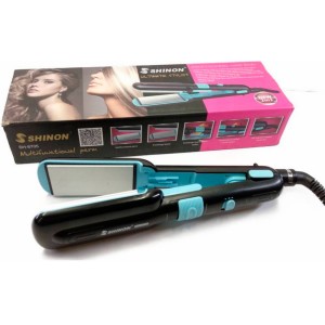 Professional flat iron SH 8705 (2in1), hair straightener, corrugation for basal volume, ceramic coating, safe styling, styler, curling iron