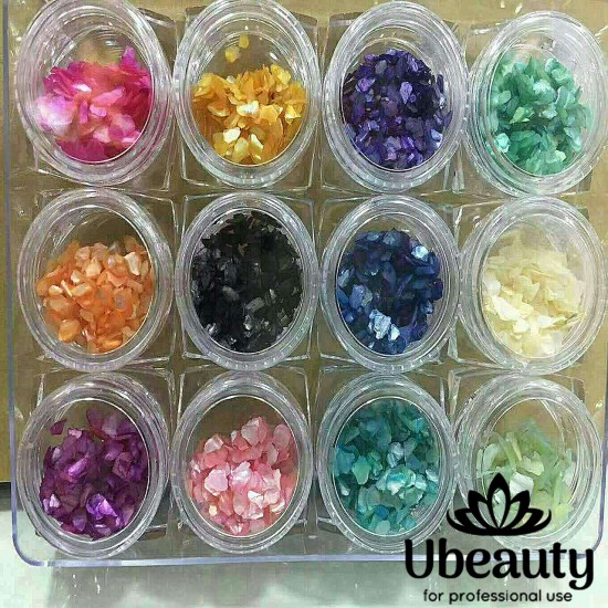 Décor pour les ongles Couleur Opale. Flocons, pour la conception des ongles ?31-2636-Ubeauty Decor-Tout pour la manucure