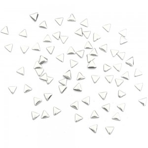  Accessoire pour Ongles Autocollants en Métal TRIANGLES ARGENT