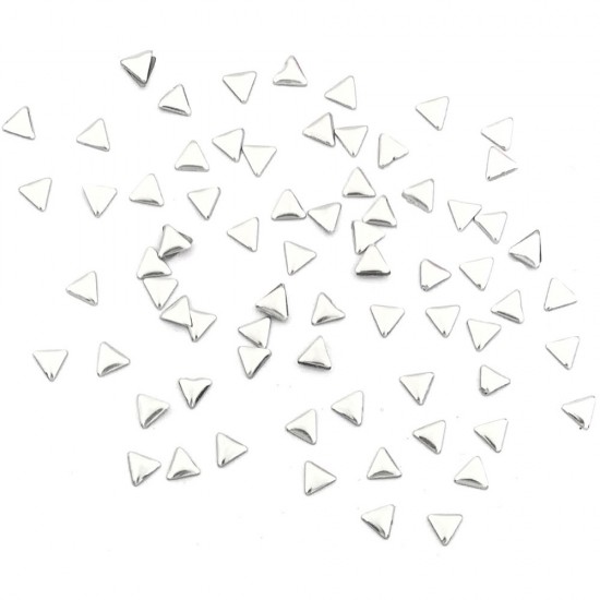 Nail Accessory Metal Stickers SILVER TRIANGLES-18186-China-Decor and nail design