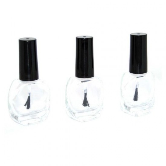 Glass bottle with brush transparent 15ml 525DT, 57496, Containers, shelves, stands,  Health and beauty. All for beauty salons,Furniture ,Stands and organizers, buy with worldwide shipping