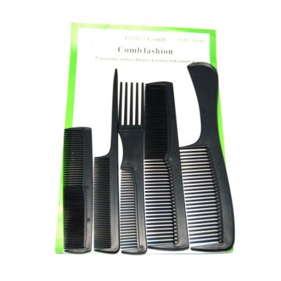 Conjunto de pente de cabelo 500/501 (5pcs) preto-58076-Китай-Cabeleireiro