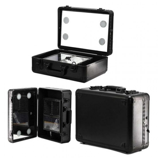 Koffer met LED-lamp #2-60954-Trend-Masterkoffers, manicuretassen, make-uptassen