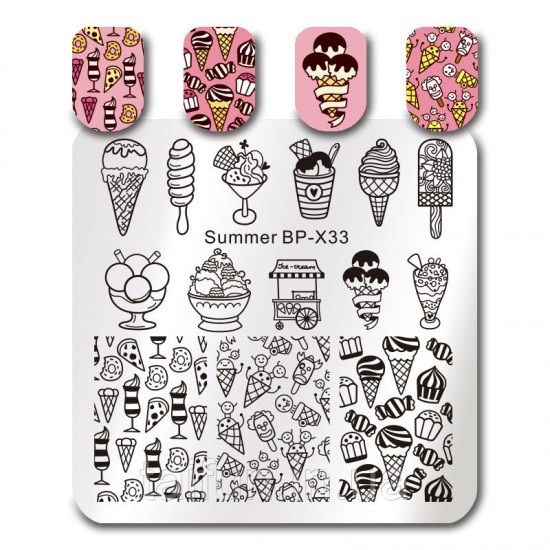 Plates for stamping Born Pretty Plate BP-X33, 63833, Stamping Born Pretty,  Health and beauty. All for beauty salons,All for a manicure ,Decor and nail design, buy with worldwide shipping