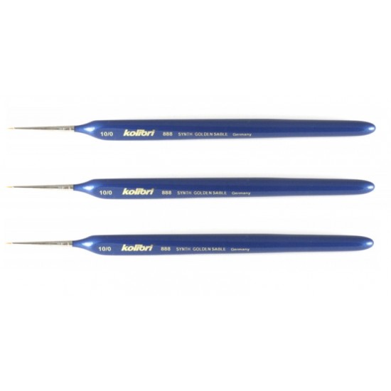 Set of brushes Kolibri 888 No. 10/0 synthetics, 3 pcs-tagore_170009-TAGORE-Airbrushes