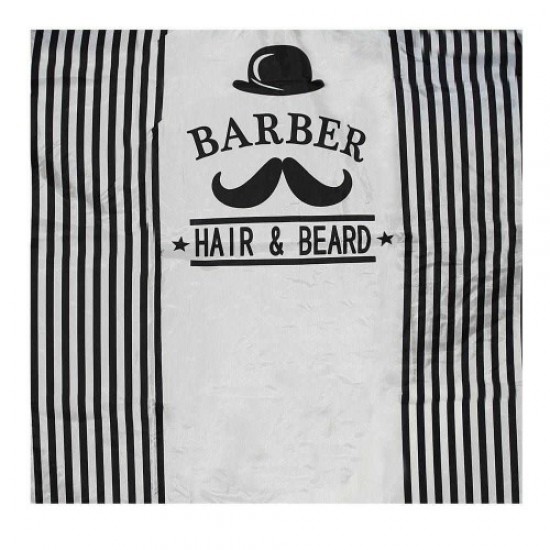 Peignoir barbier rayé LH-128-1 (moustache noire)-58236-Поставщик-Pour les coiffeurs