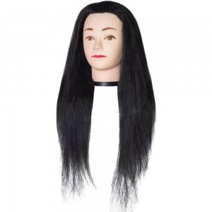 Head artificial black 45cm