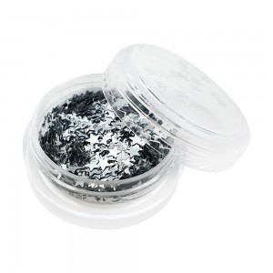 Silver Stars 3 mm. In handy packaging. Factory packaging 1 g.