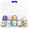 Foil set for nail art 50 cm 10 PCs SUMMER FLOWERS, MAS078, 17656, Foil,  Health and beauty. All for beauty salons,All for a manicure ,All for nails, buy with worldwide shipping