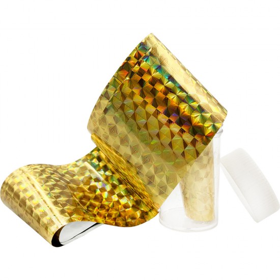 Folie im Glas 1 m GOLD SQUARE ,MAS010-17686-Ubeauty Decor-Nagel decor en design