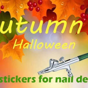 Stencil stickers para nail-art Otoño