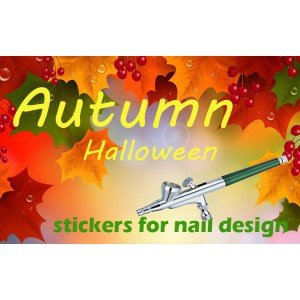 Stencils-stickers for nail art Autumn