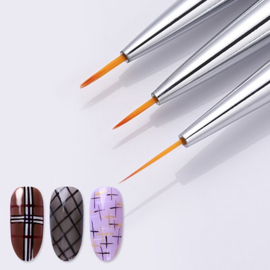 A set of fine drawing brushes with elite handles 3 PCs., MIS250, 19070, Brush,  Health and beauty. All for beauty salons,All for a manicure ,All for nails, buy with worldwide shipping