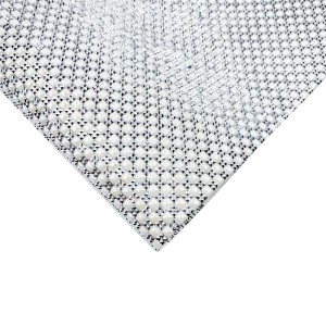 Self-adhesive manicure mat 40*24 cm SILVER WHITE