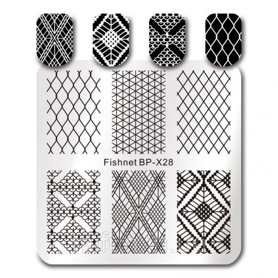 Plate for stamping Image Plate Born Pretty BP-X28, 63796, Stamping Born Pretty,  Health and beauty. All for beauty salons,All for a manicure ,Decor and nail design, buy with worldwide shipping