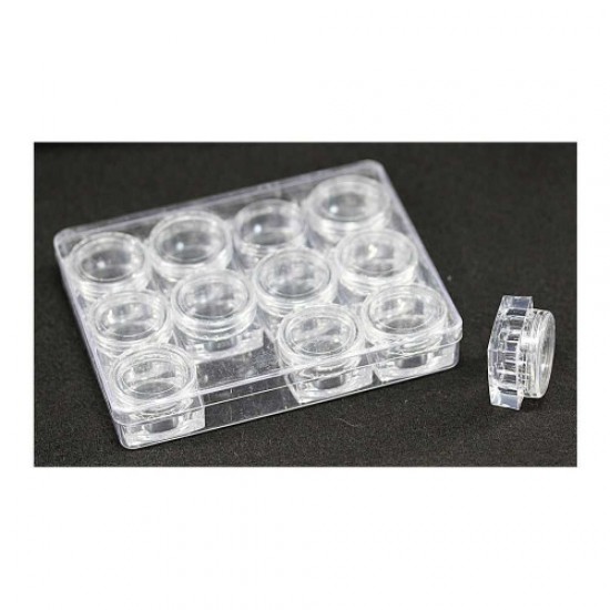 Set de tarros transparentes 3g 12uds/paquete (fondo cuadrado)-57469-Китай-Posavasos y organizadores