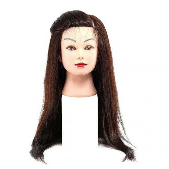 Голова для моделювання МТ BROWN штучні термо(гофре)-58383-China-Голова манекен навчальна