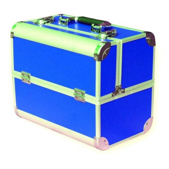 Aluminum briefcase 2629 blue matte, 61154, Suitcases master, nail bags, cosmetic bags,  Health and beauty. All for beauty salons,Cases and suitcases ,Suitcases master, nail bags, cosmetic bags, buy with worldwide shipping