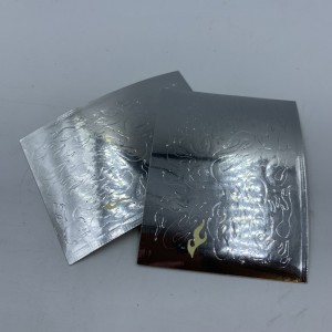  PRIX! Autocollants holographiques 8*6 cm FLAMME ARGENTÉE (Partie décollée) ,MAS015