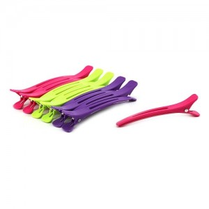  Hair clip plastic 12pcs (colored)