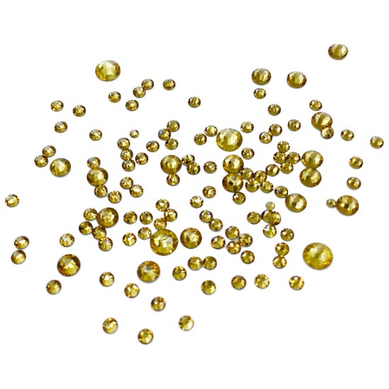 Glassteine in verschiedenen Größen SS3-SS12 1440 Stück GOLD-18993-Китай-Strasssteine für Nägel