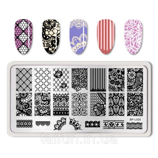 Stem plate Born Pretty BP-L020, 63918, Stamping Born Pretty,  Health and beauty. All for beauty salons,All for a manicure ,Decor and nail design, buy with worldwide shipping