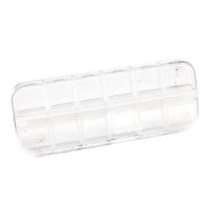  Container 12 sections square transparent with lid