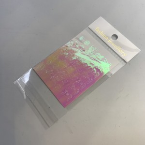  PRIX! Autocollants holographiques 8*6 cm MARQUES ROSE (Partie décollée) ,MAS015