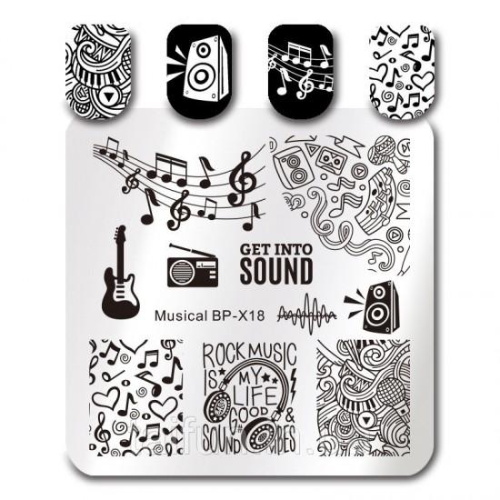 Stem plate Born Pretty BP-X18, 63902, Stamping Born Pretty,  Health and beauty. All for beauty salons,All for a manicure ,Decor and nail design, buy with worldwide shipping