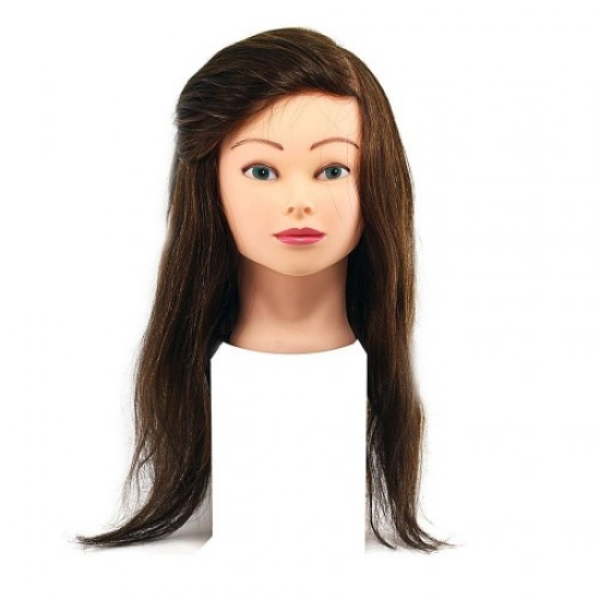 Голова для моделювання 1806А натуральне коричневе волосся-58406-China-Голова манекен навчальна